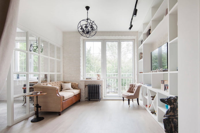 inbouwkast in de woonkamer