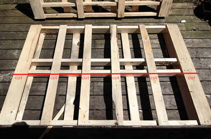 Pallets snijden