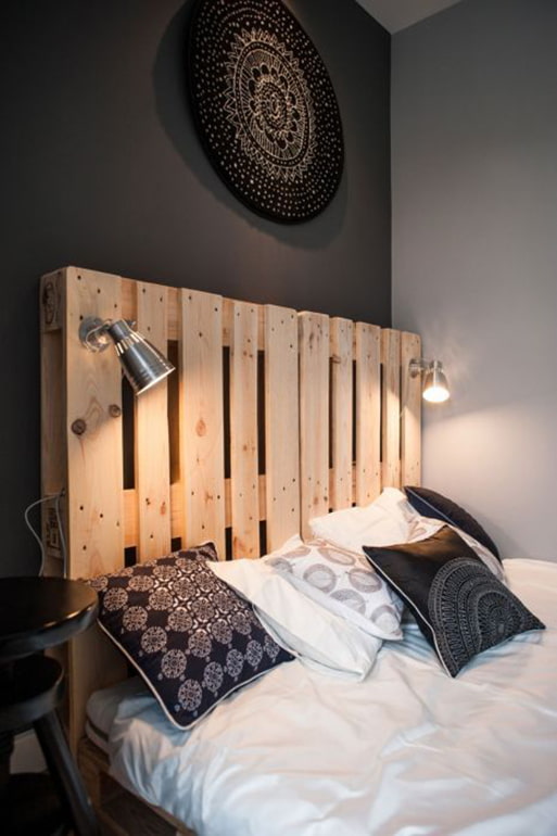 Hoofdbord van pallets