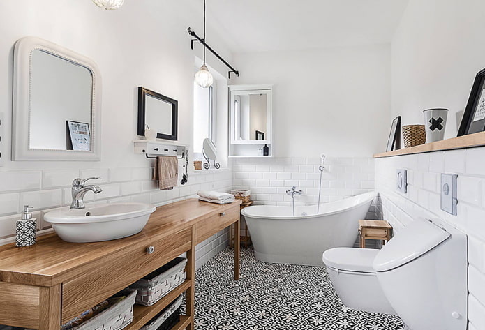 Badkamer in Scandinavische stijl