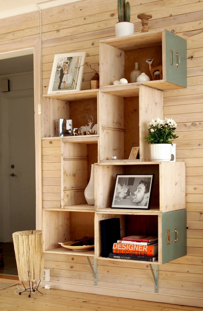 Plank gemaakt van dozen