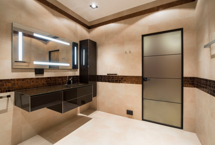 kunststof panelen met glas in het interieur