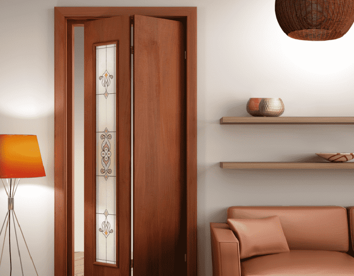glazen vouwdeuren in het interieur