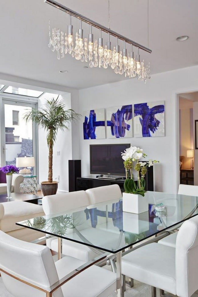 modern modulair schilderij in het interieur
