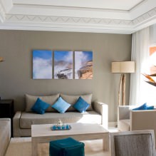 Modulaire schilderijen in het interieur: 50 moderne foto's en idee?n-4