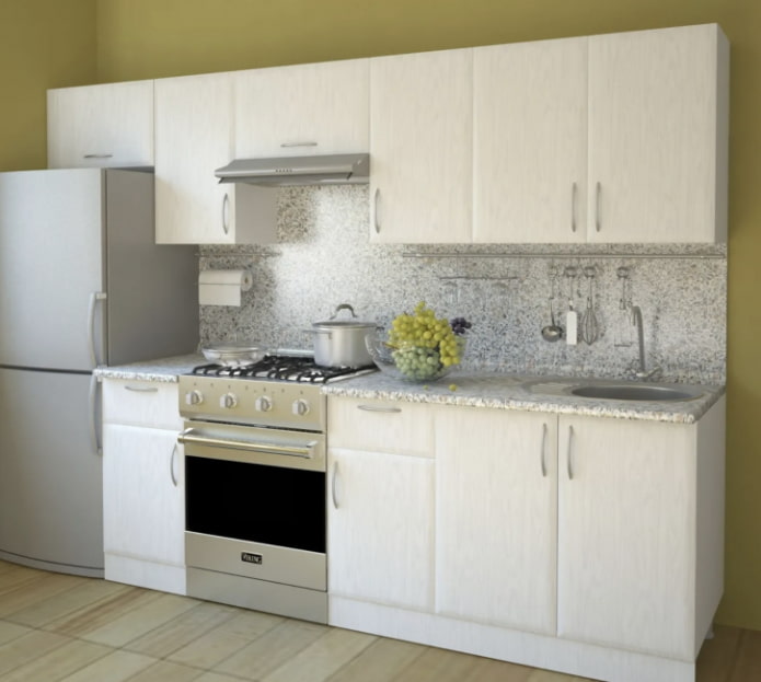 modulaire keuken met houtlook gevels