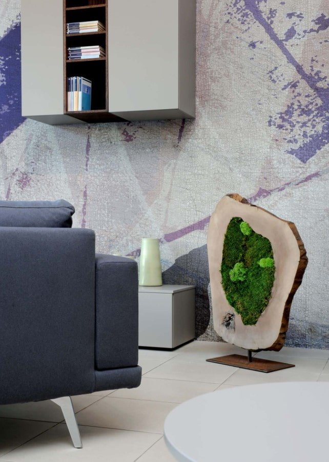 mosdecoratie in het interieur
