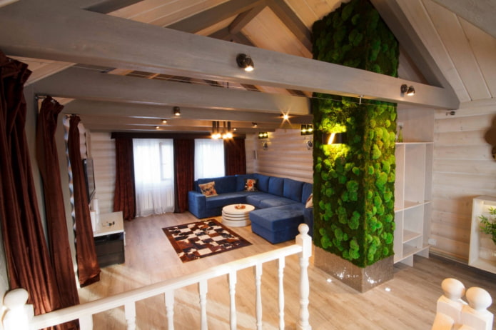 speel een kolom in het interieur uit