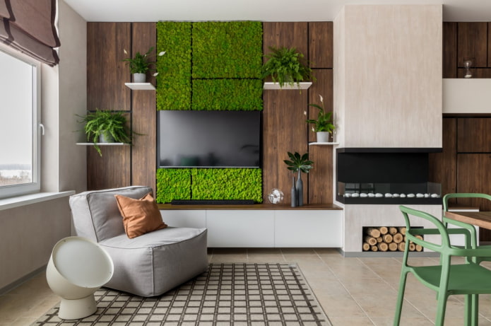decoratie van muur met tv