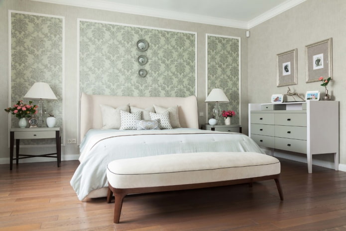 lijsten in het interieur van de slaapkamer