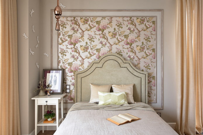 lijsten in het interieur van de slaapkamer