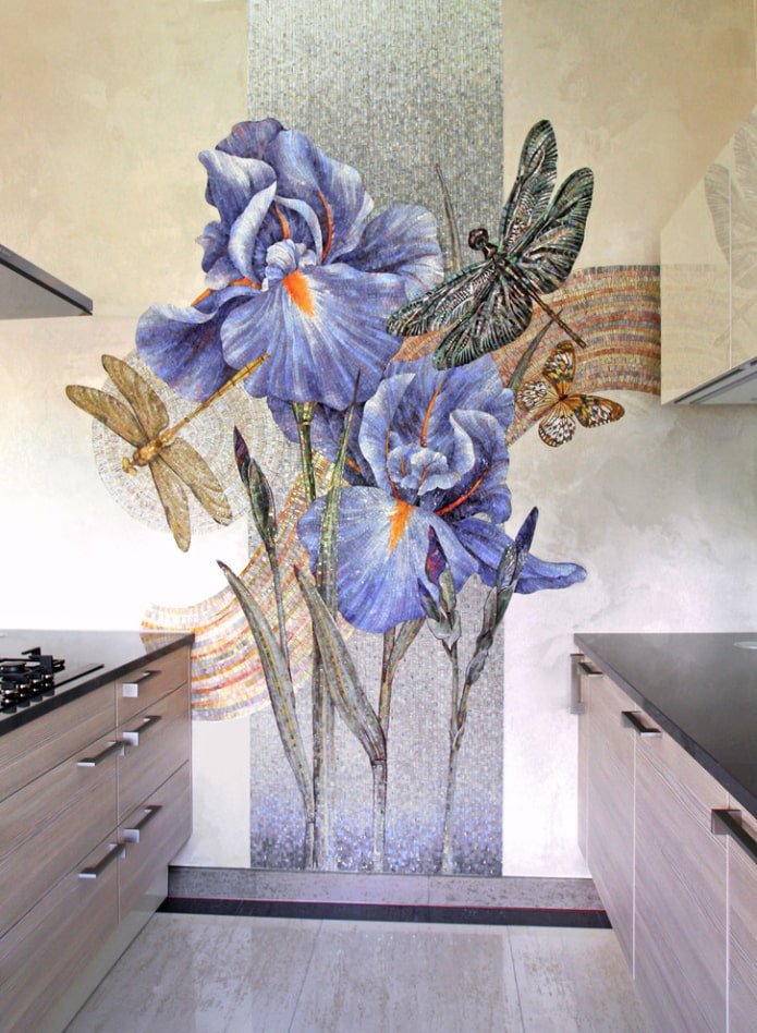 moza?ek plantenafbeeldingen in het interieur