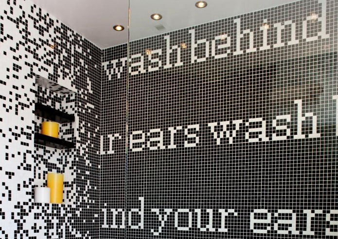 decoratieve moza?ekinscripties in het interieur