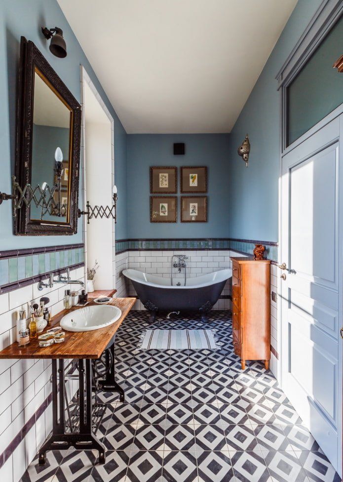 vloertegels met geometrische patronen in het interieur