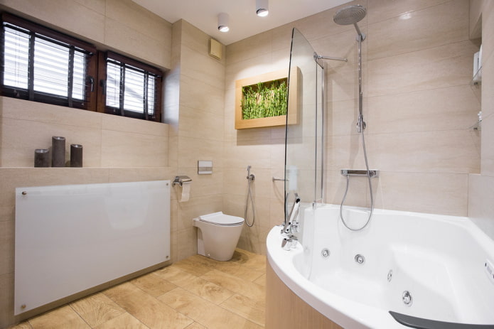 houten vloertegels in het interieur