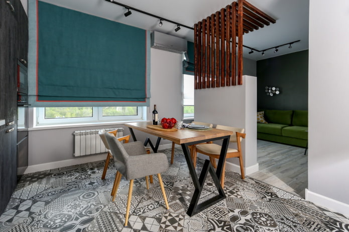 vloertegels in het keukeninterieur