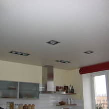Varianten van het ontwerp van spanplafonds in de keuken-2