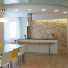 Varianten van het ontwerp van spanplafonds in de keuken-5