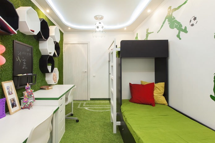 spanplafond in de kinderkamer (verlichting)
