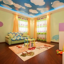 Spanplafond voor kinderkamer: 60 beste foto's en idee?n-3