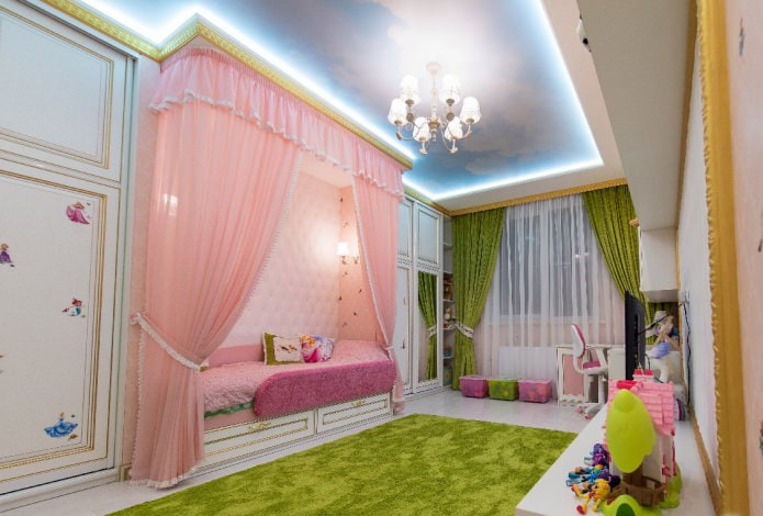 kinderkamer voor een meisje in de stijl van