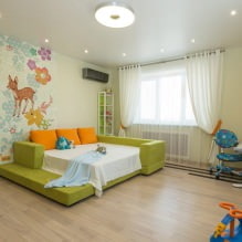 Spanplafond in de kinderkamer: 60 beste foto's en idee?n-10