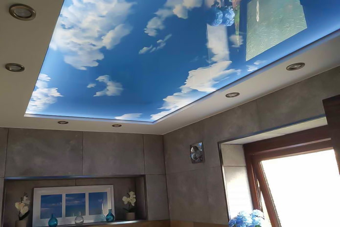 plafond met afbeelding van de lucht