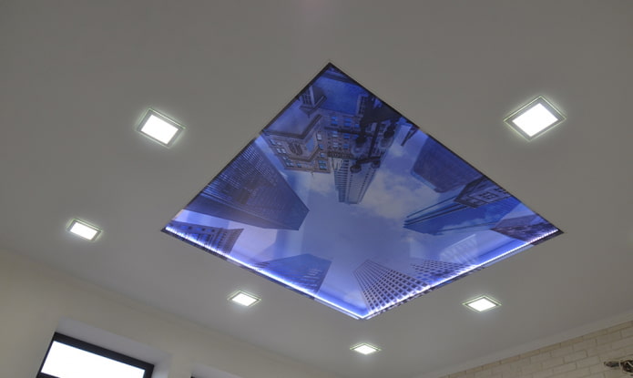 plafond met stadsgezicht