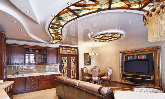 spanstructuur in Art Nouveau-stijl