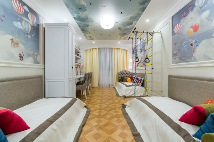 spanplafond met fotoprint in het interieur