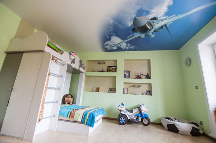 rekbare stof met fotoprint in de kinderkamer