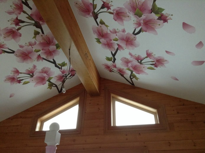 gespannen plafond op zolder