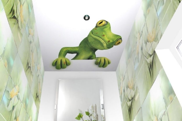 plafond met een hagedis