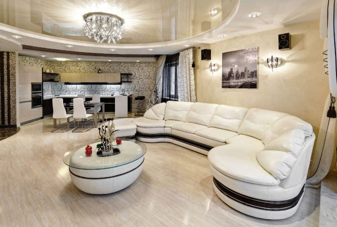 Vloer in toon met beige plafond