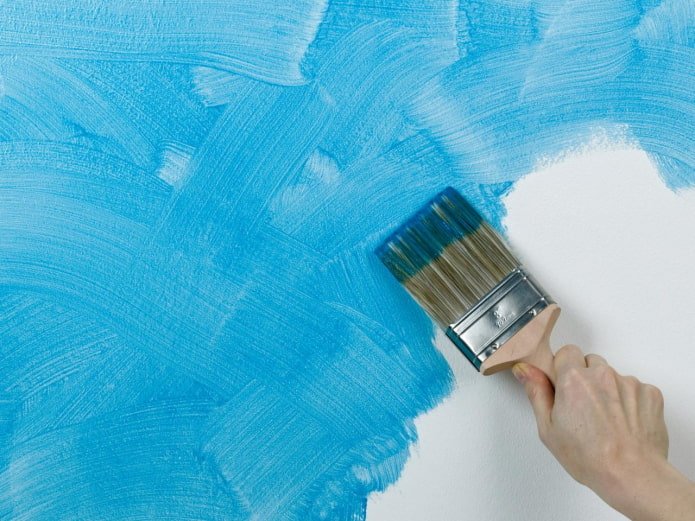 textuurschilderij met een penseel