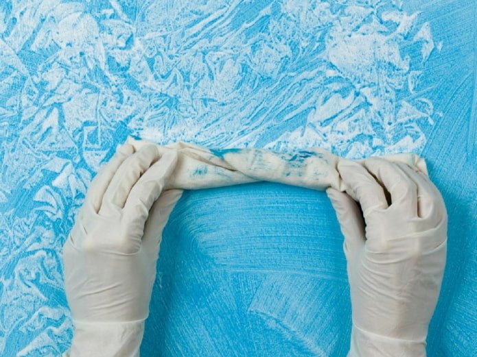 structuurschildering met een doek