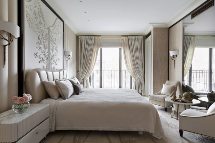 slaapkamer in neoklassieke stijl