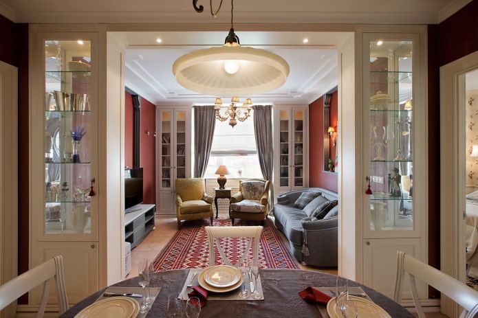 meubels in het interieur in neoklassieke stijl