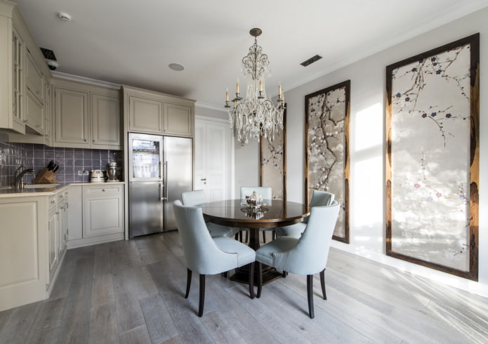 meubels in het interieur in neoklassieke stijl