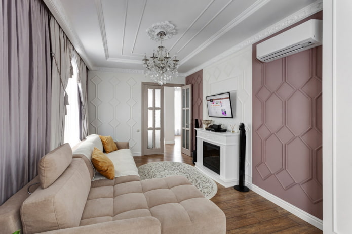 kleurenschema van interieur in neoklassieke stijl