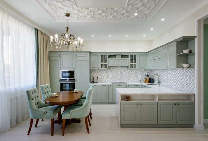 verlichting in het interieur in neoklassieke stijl