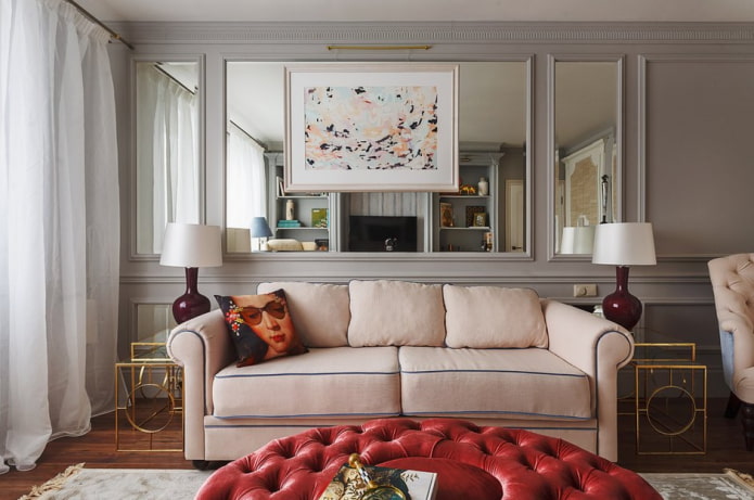 een voorbeeld van een appartementrenovatie in neoklassieke stijl