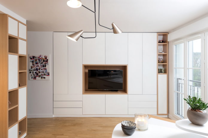 TV in een nis in het interieur