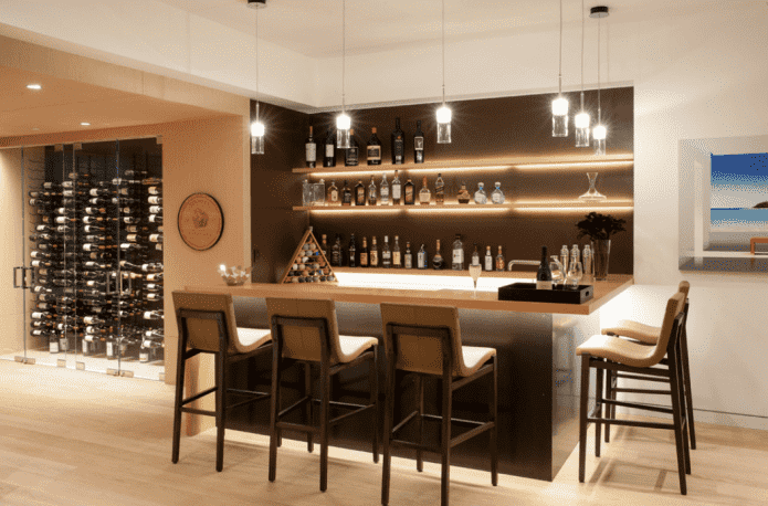 nis voor een bar in het interieur