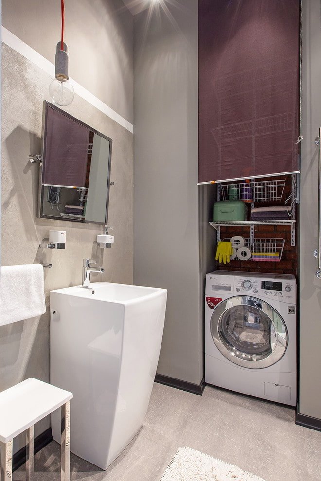wasmachine in een nis