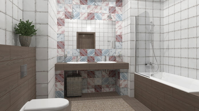 nis met wastafel in het badkamerinterieur