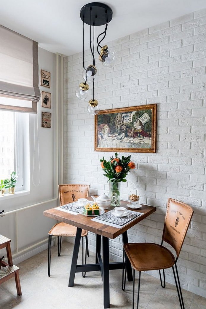 bakstenen muur binnen