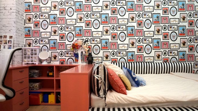 Achtergrond voor een kleine kinderkamer