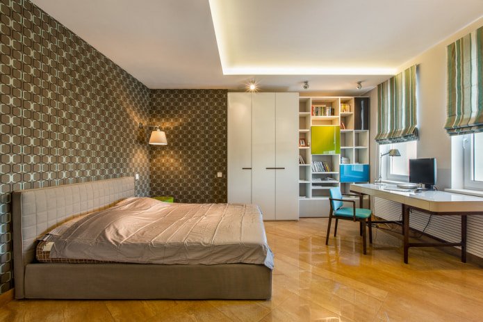 slaapkamer in rustige tinten