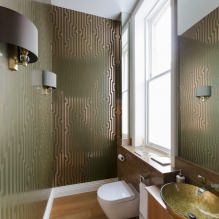 Behang voor de badkamer: voor- en nadelen, soorten, ontwerp, 70 foto's van het interieur - 6